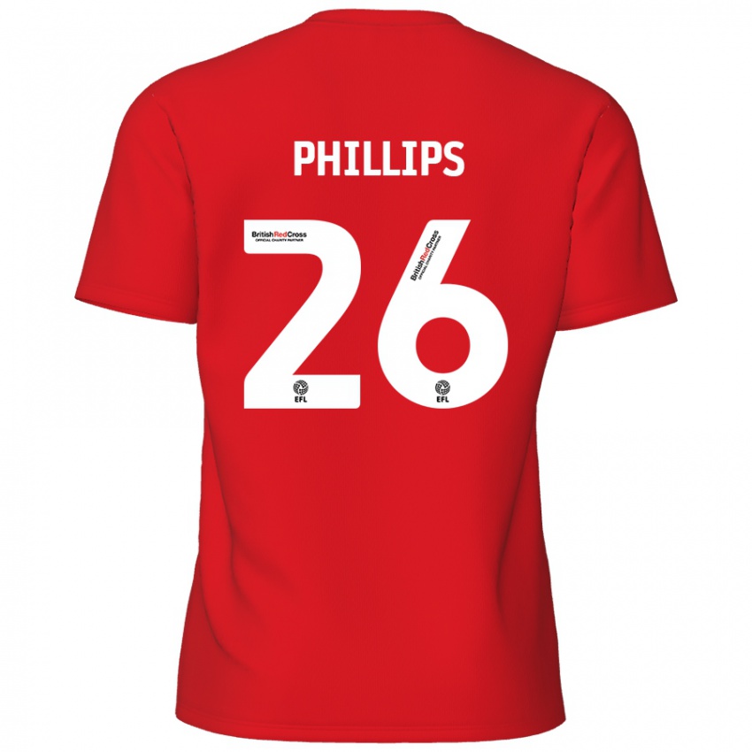 Criança Camisola Noah Phillips #26 Vermelho Principal 2024/25 Camisa Brasil