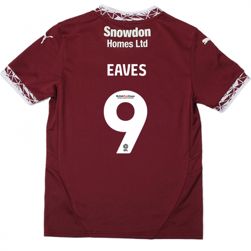 Criança Camisola Tom Eaves #9 Borgonha Principal 2024/25 Camisa Brasil