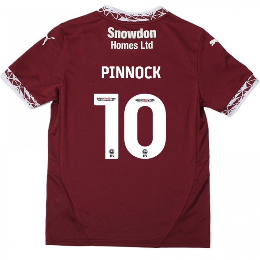 Criança Camisola Mitch Pinnock #10 Borgonha Principal 2024/25 Camisa Brasil