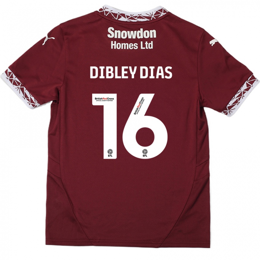 Criança Camisola Matt Dibley-Dias #16 Borgonha Principal 2024/25 Camisa Brasil