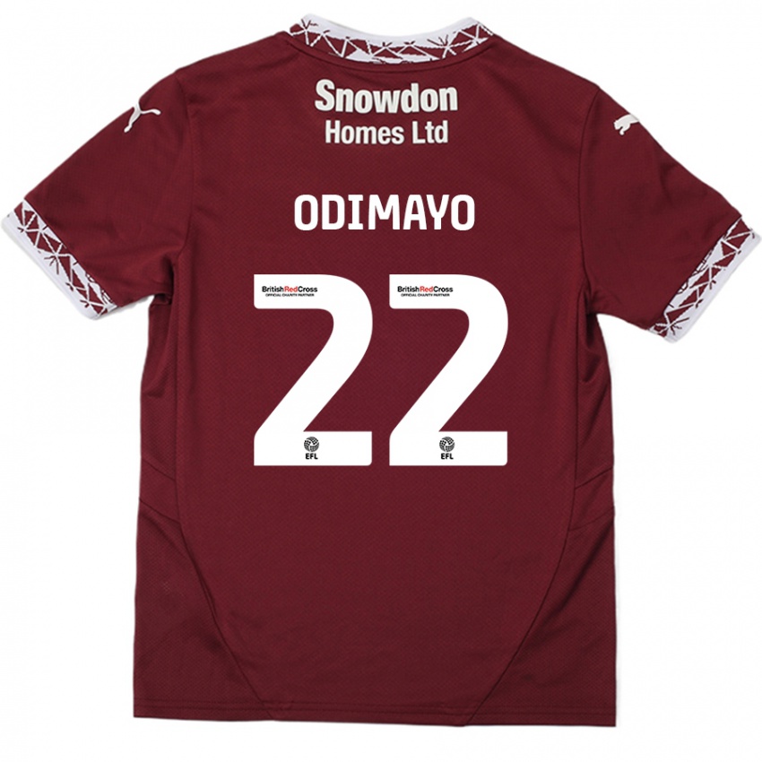 Criança Camisola Akin Odimayo #22 Borgonha Principal 2024/25 Camisa Brasil