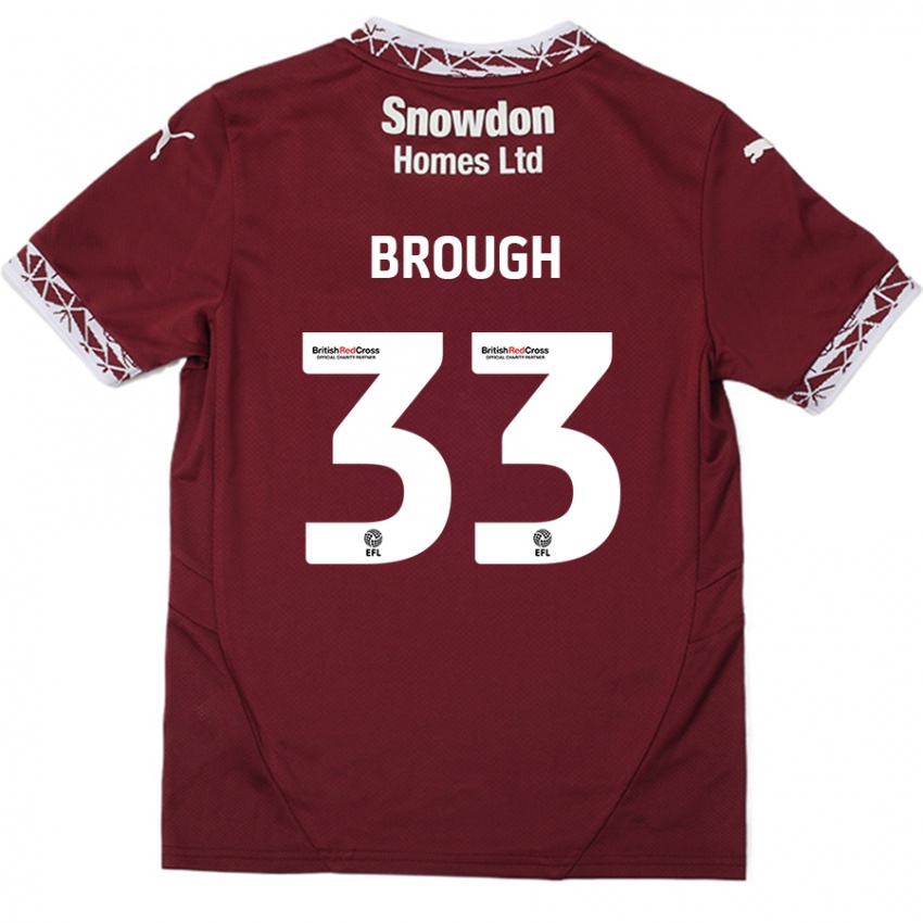 Criança Camisola Patrick Brough #33 Borgonha Principal 2024/25 Camisa Brasil