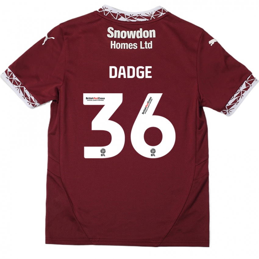 Criança Camisola James Dadge #36 Borgonha Principal 2024/25 Camisa Brasil