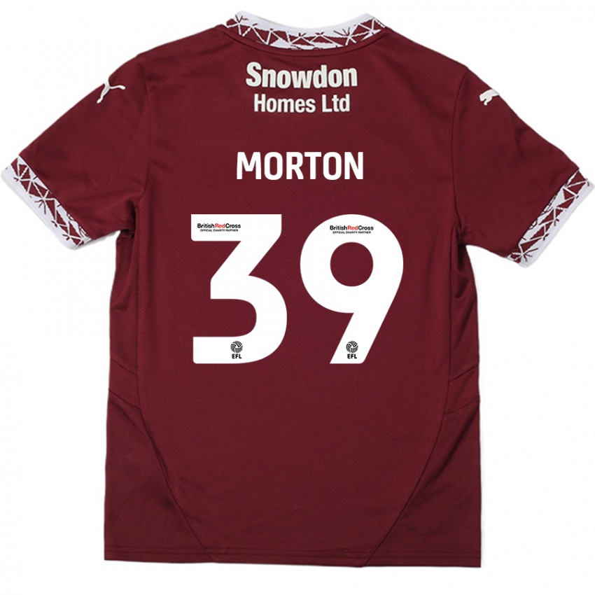 Criança Camisola Callum Morton #39 Borgonha Principal 2024/25 Camisa Brasil