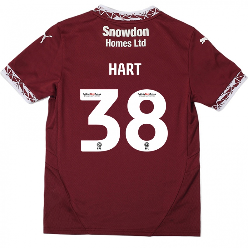 Criança Camisola Jamari Hart #38 Borgonha Principal 2024/25 Camisa Brasil