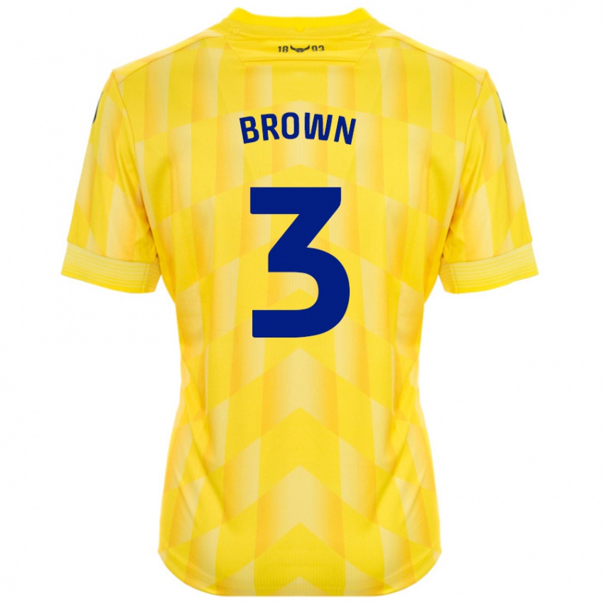 Criança Camisola Ciaron Brown #3 Amarelo Principal 2024/25 Camisa Brasil