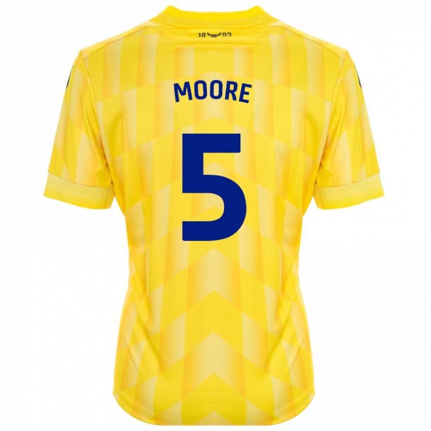 Criança Camisola Elliott Moore #5 Amarelo Principal 2024/25 Camisa Brasil