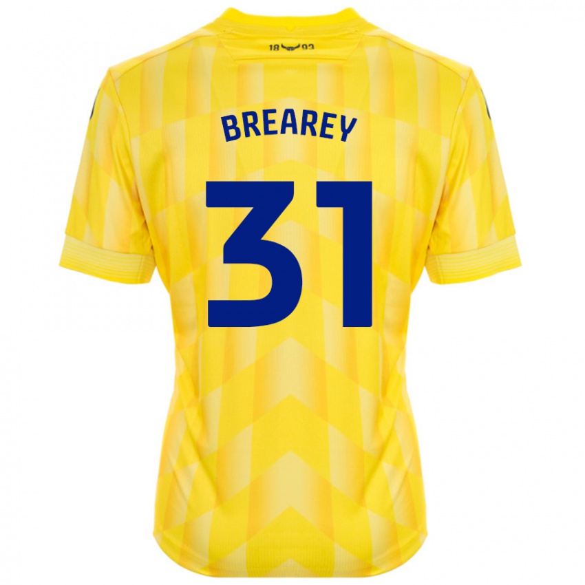 Criança Camisola Eddie Brearey #31 Amarelo Principal 2024/25 Camisa Brasil