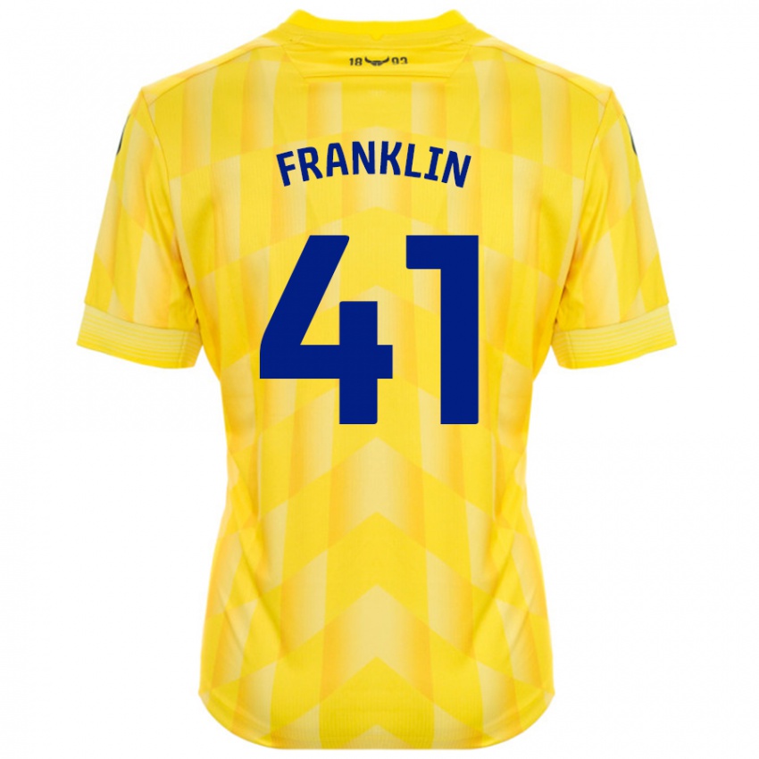 Criança Camisola George Franklin #41 Amarelo Principal 2024/25 Camisa Brasil