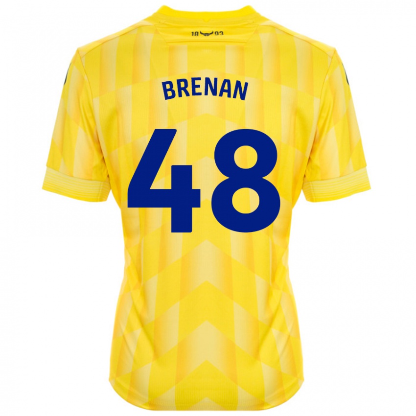 Criança Camisola Tobias Brenan #48 Amarelo Principal 2024/25 Camisa Brasil