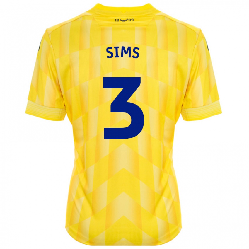 Criança Camisola Gemma Sims #3 Amarelo Principal 2024/25 Camisa Brasil