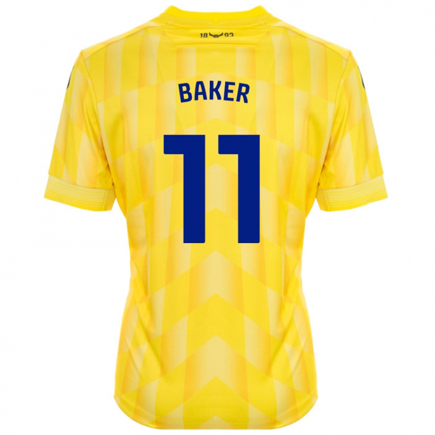 Criança Camisola Sophie Baker #11 Amarelo Principal 2024/25 Camisa Brasil