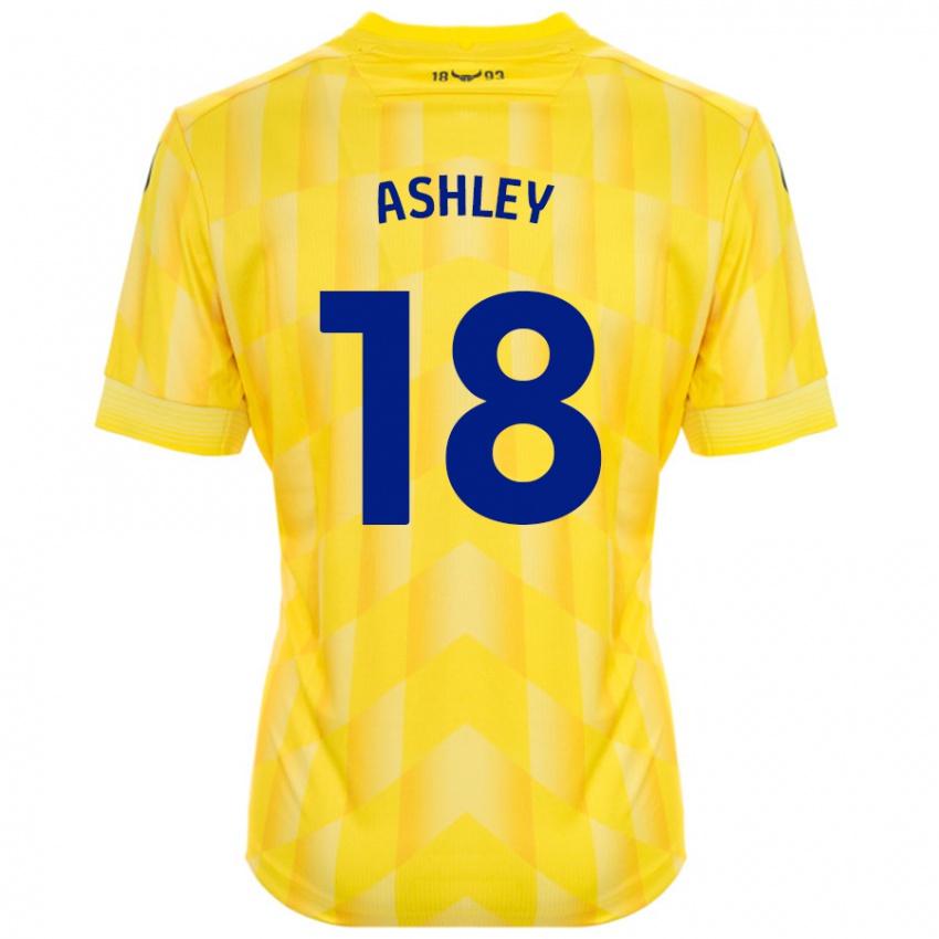 Criança Camisola Alex Ashley #18 Amarelo Principal 2024/25 Camisa Brasil