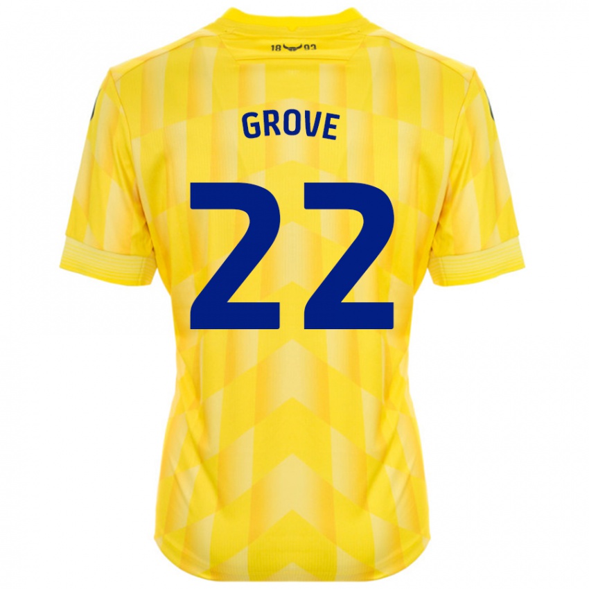 Criança Camisola Jade Grove #22 Amarelo Principal 2024/25 Camisa Brasil