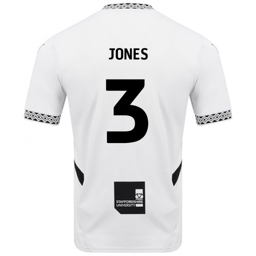 Criança Camisola Dan Jones #3 Branco Principal 2024/25 Camisa Brasil