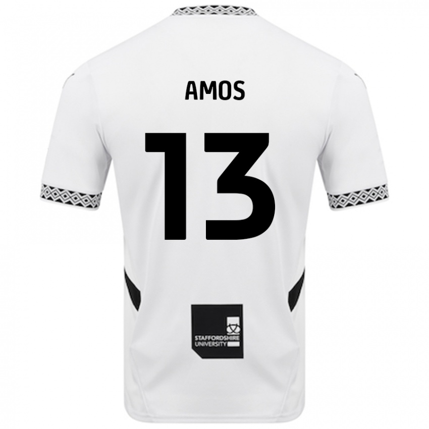 Criança Camisola Ben Amos #13 Branco Principal 2024/25 Camisa Brasil