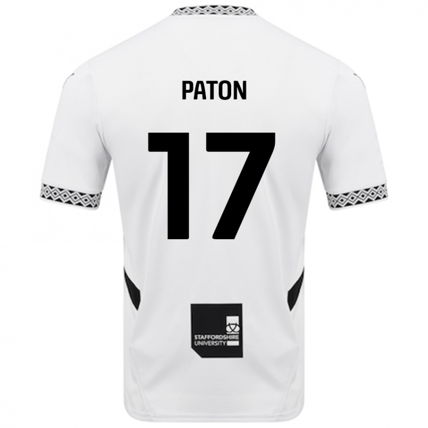 Criança Camisola Ruari Paton #17 Branco Principal 2024/25 Camisa Brasil