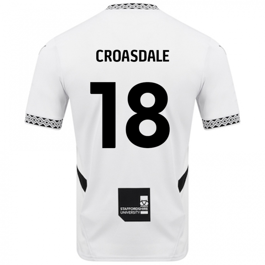 Criança Camisola Ryan Croasdale #18 Branco Principal 2024/25 Camisa Brasil