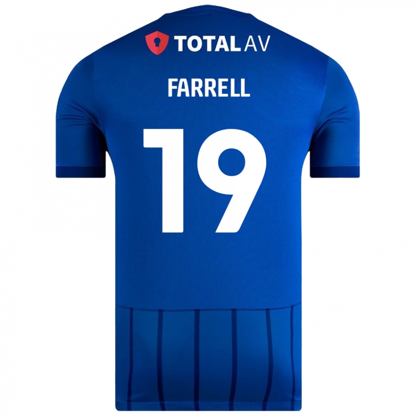 Criança Camisola Jacob Farrell #19 Azul Principal 2024/25 Camisa Brasil