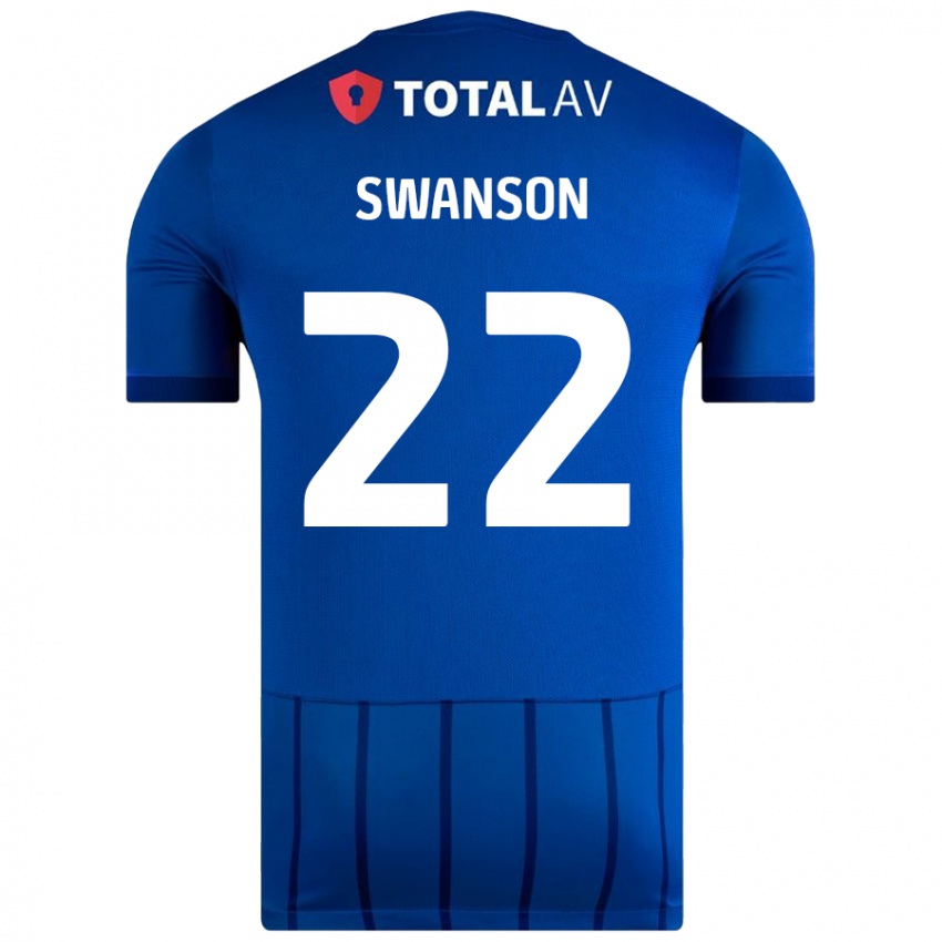 Criança Camisola Zak Swanson #22 Azul Principal 2024/25 Camisa Brasil