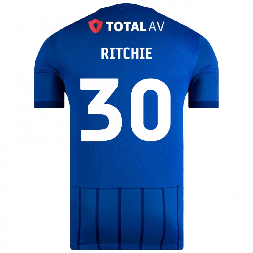 Criança Camisola Matt Ritchie #30 Azul Principal 2024/25 Camisa Brasil