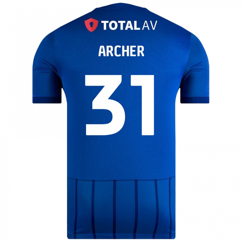 Criança Camisola Jordan Archer #31 Azul Principal 2024/25 Camisa Brasil