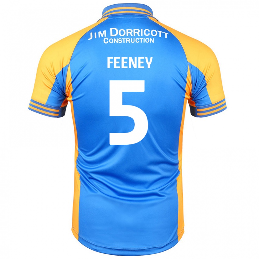 Criança Camisola Morgan Feeney #5 Âmbar Azul Principal 2024/25 Camisa Brasil