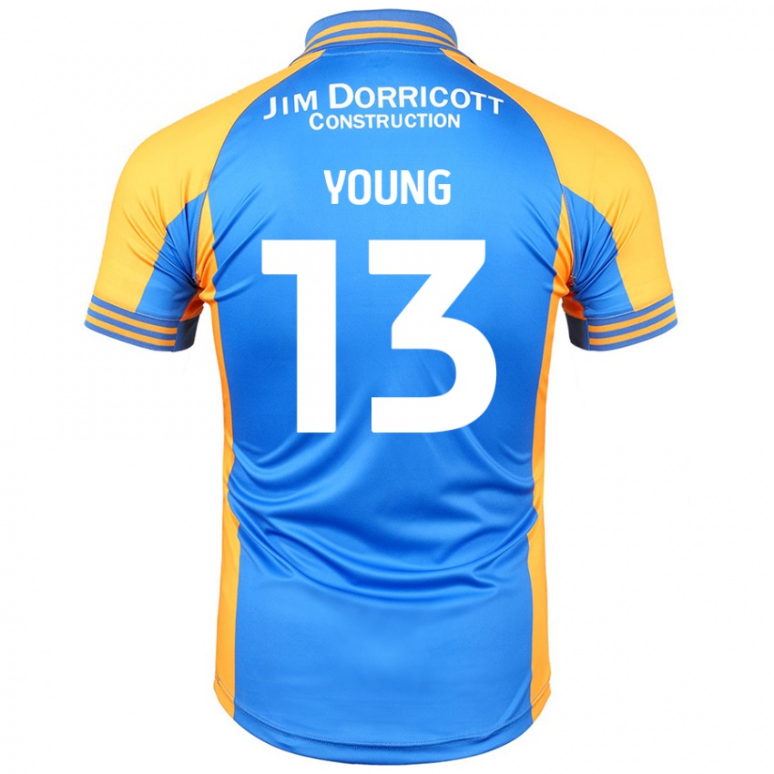 Criança Camisola Joe Young #13 Âmbar Azul Principal 2024/25 Camisa Brasil