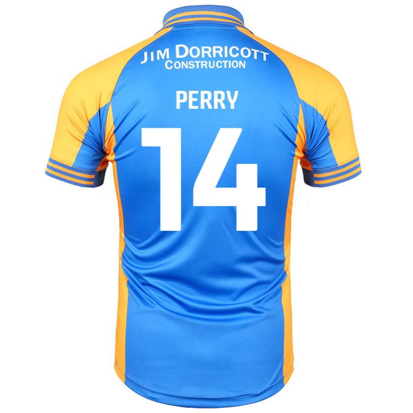 Criança Camisola Taylor Perry #14 Âmbar Azul Principal 2024/25 Camisa Brasil