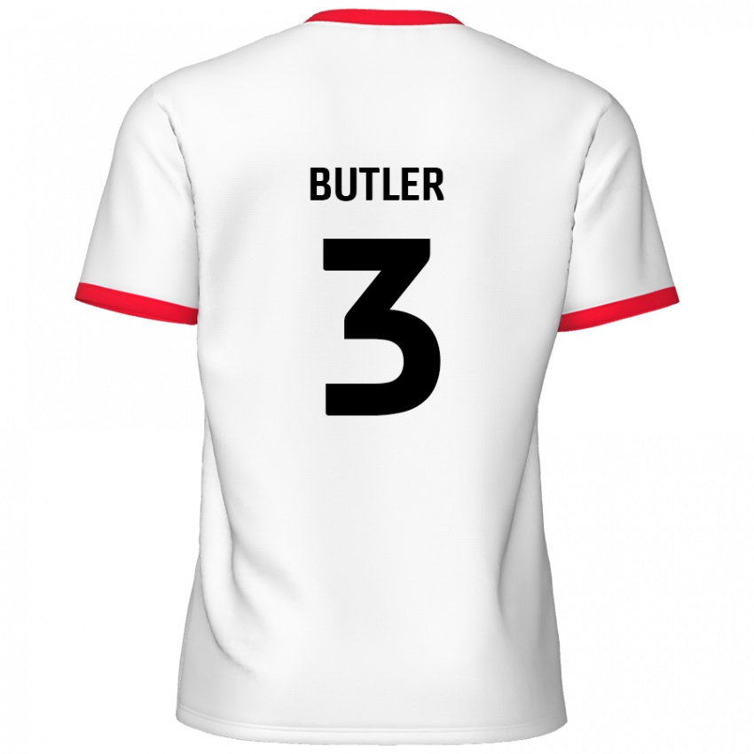 Criança Camisola Dan Butler #3 Vermelho Branco Principal 2024/25 Camisa Brasil