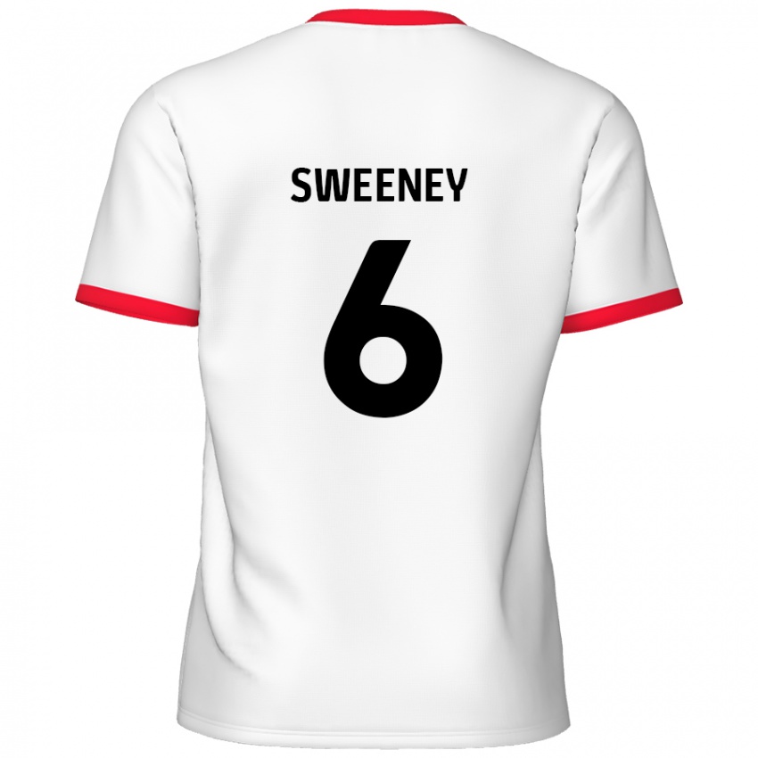 Criança Camisola Dan Sweeney #6 Vermelho Branco Principal 2024/25 Camisa Brasil