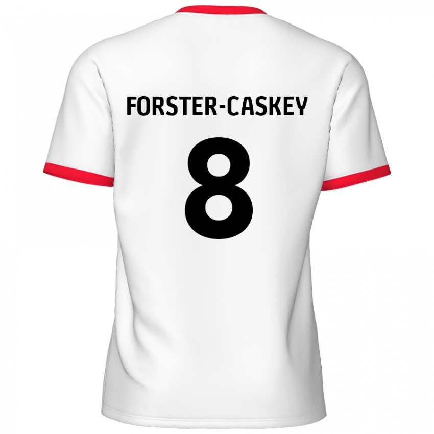 Criança Camisola Jake Forster-Caskey #8 Vermelho Branco Principal 2024/25 Camisa Brasil