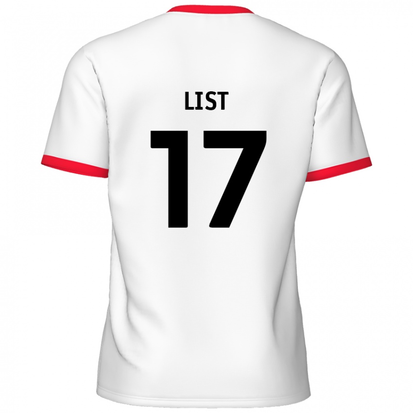 Criança Camisola Elliott List #17 Vermelho Branco Principal 2024/25 Camisa Brasil