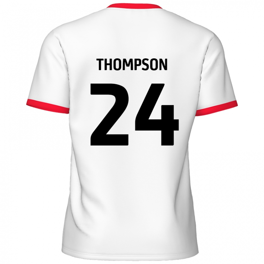 Criança Camisola Ben Thompson #24 Vermelho Branco Principal 2024/25 Camisa Brasil