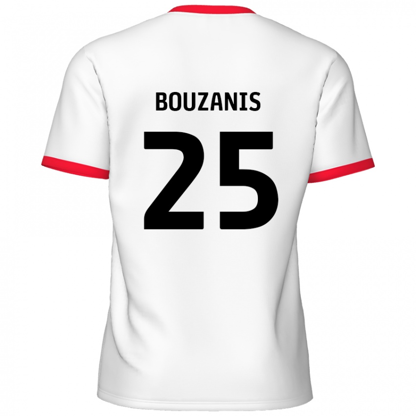 Criança Camisola Dean Bouzanis #25 Vermelho Branco Principal 2024/25 Camisa Brasil