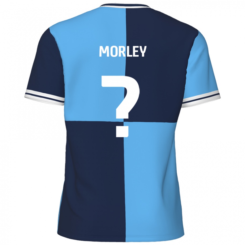 Criança Camisola Aaron Morley #0 Azul Céu Azul Escuro Principal 2024/25 Camisa Brasil