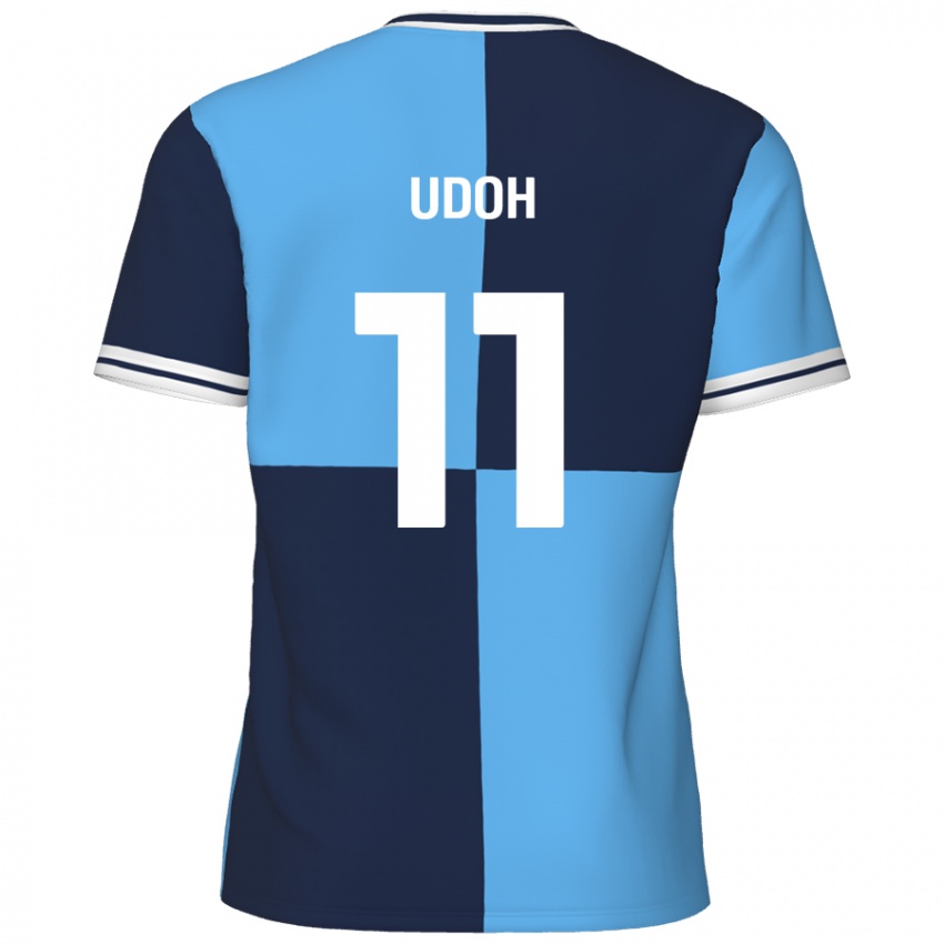 Criança Camisola Daniel Udoh #11 Azul Céu Azul Escuro Principal 2024/25 Camisa Brasil