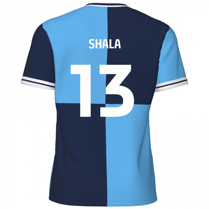 Criança Camisola Laurence Shala #13 Azul Céu Azul Escuro Principal 2024/25 Camisa Brasil