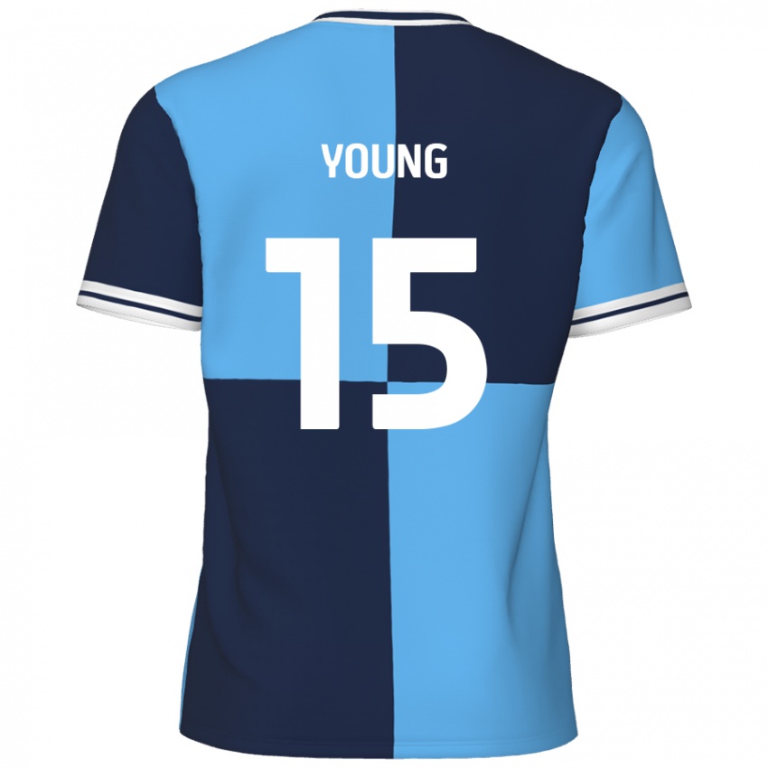 Criança Camisola Jack Young #15 Azul Céu Azul Escuro Principal 2024/25 Camisa Brasil