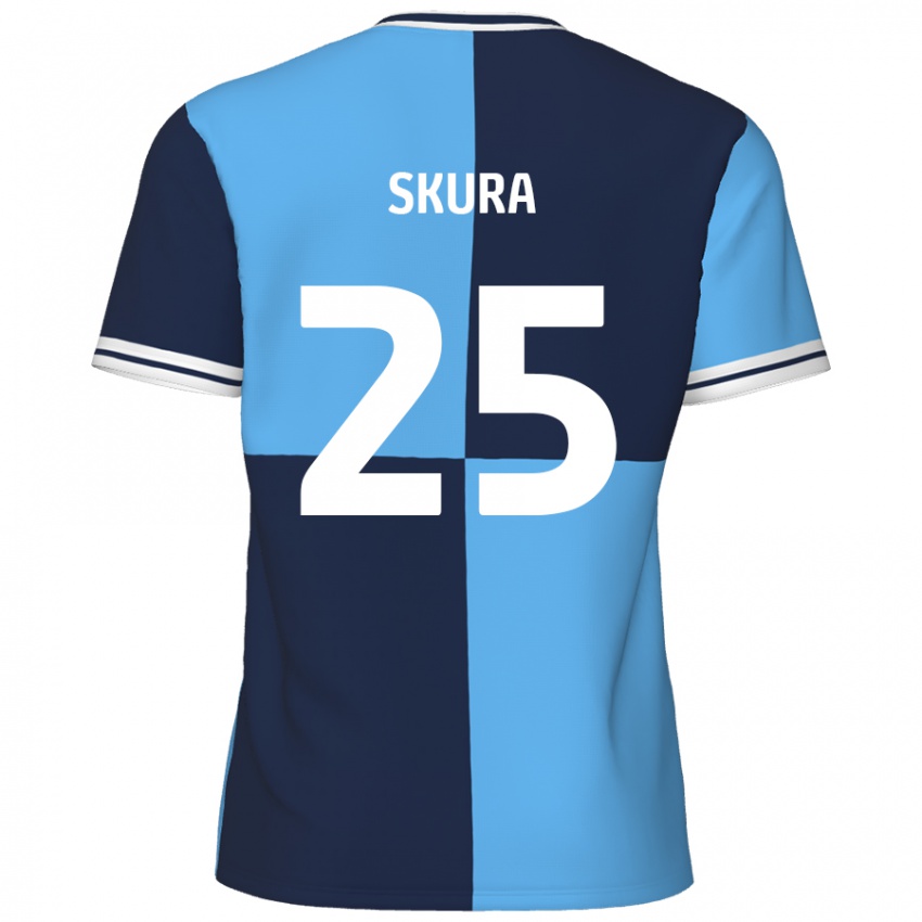 Criança Camisola Declan Skura #25 Azul Céu Azul Escuro Principal 2024/25 Camisa Brasil