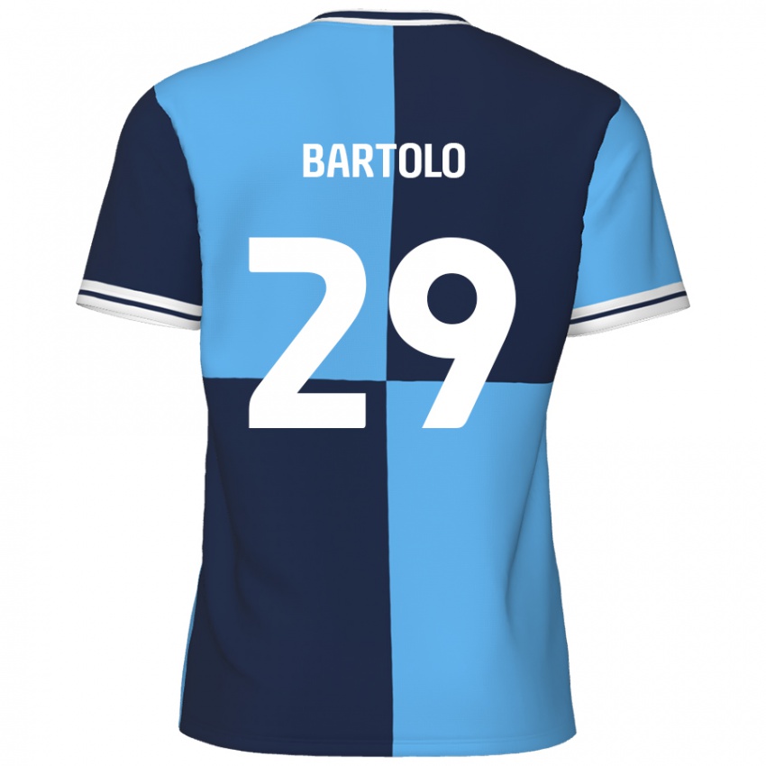 Criança Camisola Jaiden Bartolo #29 Azul Céu Azul Escuro Principal 2024/25 Camisa Brasil