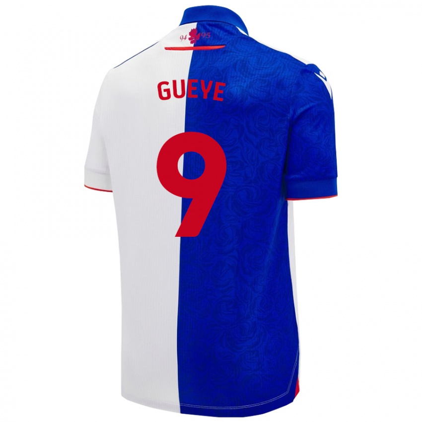 Criança Camisola Makhtar Gueye #9 Céu Azul Branco Principal 2024/25 Camisa Brasil