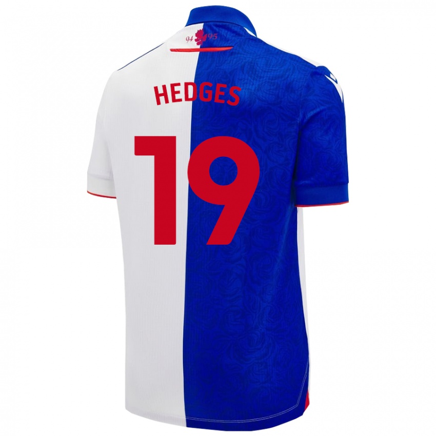 Criança Camisola Ryan Hedges #19 Céu Azul Branco Principal 2024/25 Camisa Brasil