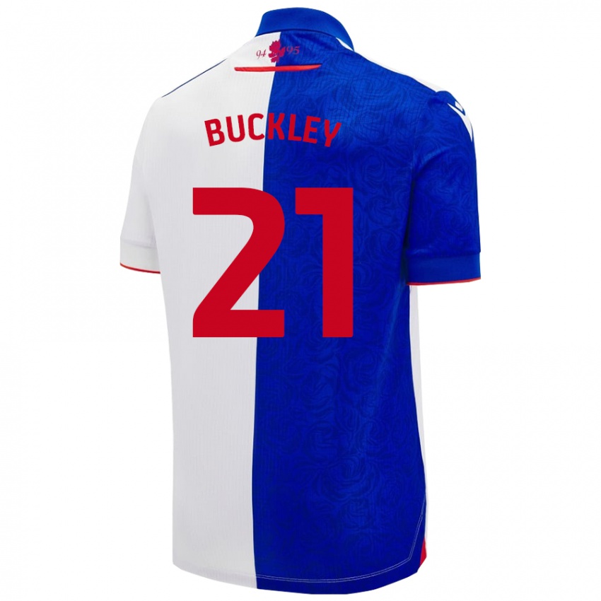 Criança Camisola John Buckley #21 Céu Azul Branco Principal 2024/25 Camisa Brasil