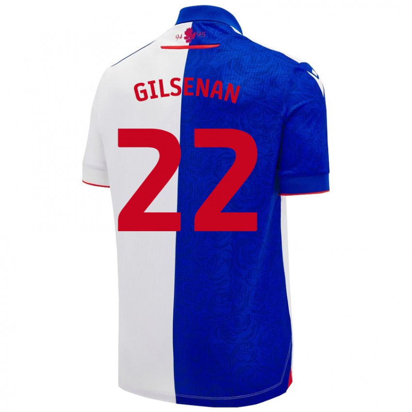 Criança Camisola Zak Gilsenan #22 Céu Azul Branco Principal 2024/25 Camisa Brasil