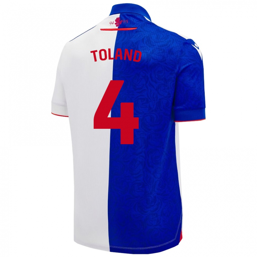 Criança Camisola Tyler Toland #4 Céu Azul Branco Principal 2024/25 Camisa Brasil