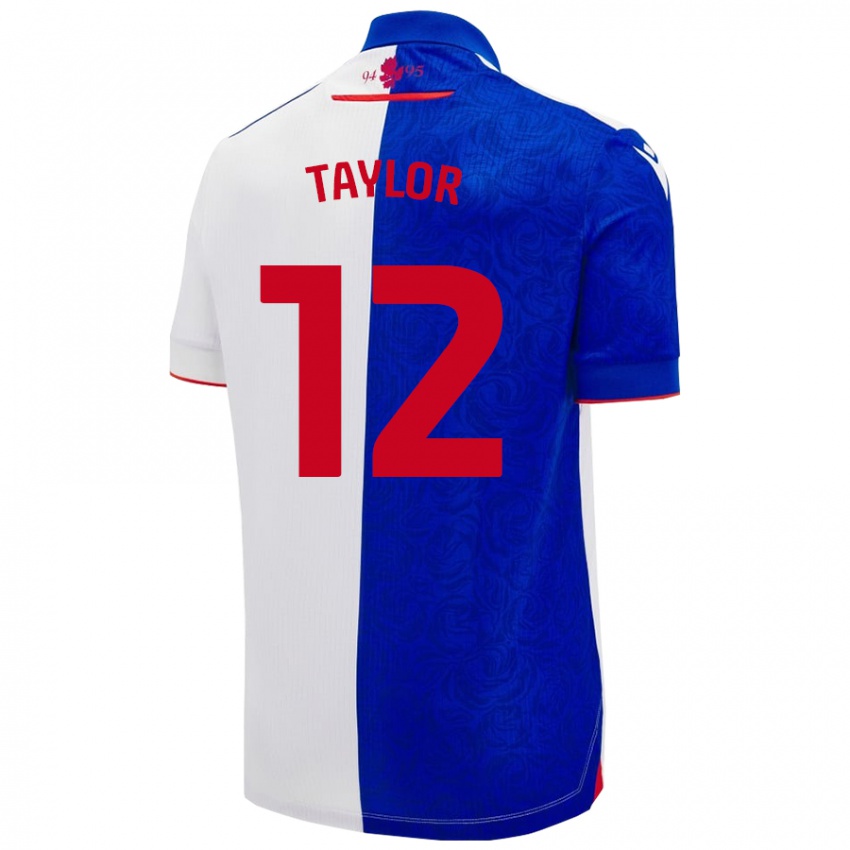 Criança Camisola Emma Taylor #12 Céu Azul Branco Principal 2024/25 Camisa Brasil