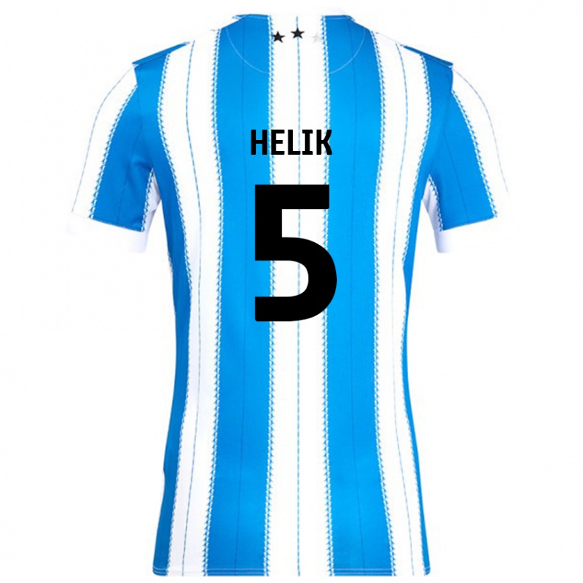 Criança Camisola Michal Helik #5 Azul Branco Principal 2024/25 Camisa Brasil