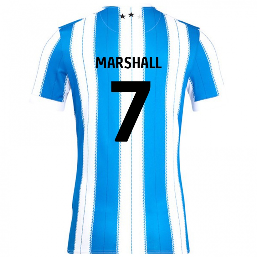 Criança Camisola Callum Marshall #7 Azul Branco Principal 2024/25 Camisa Brasil