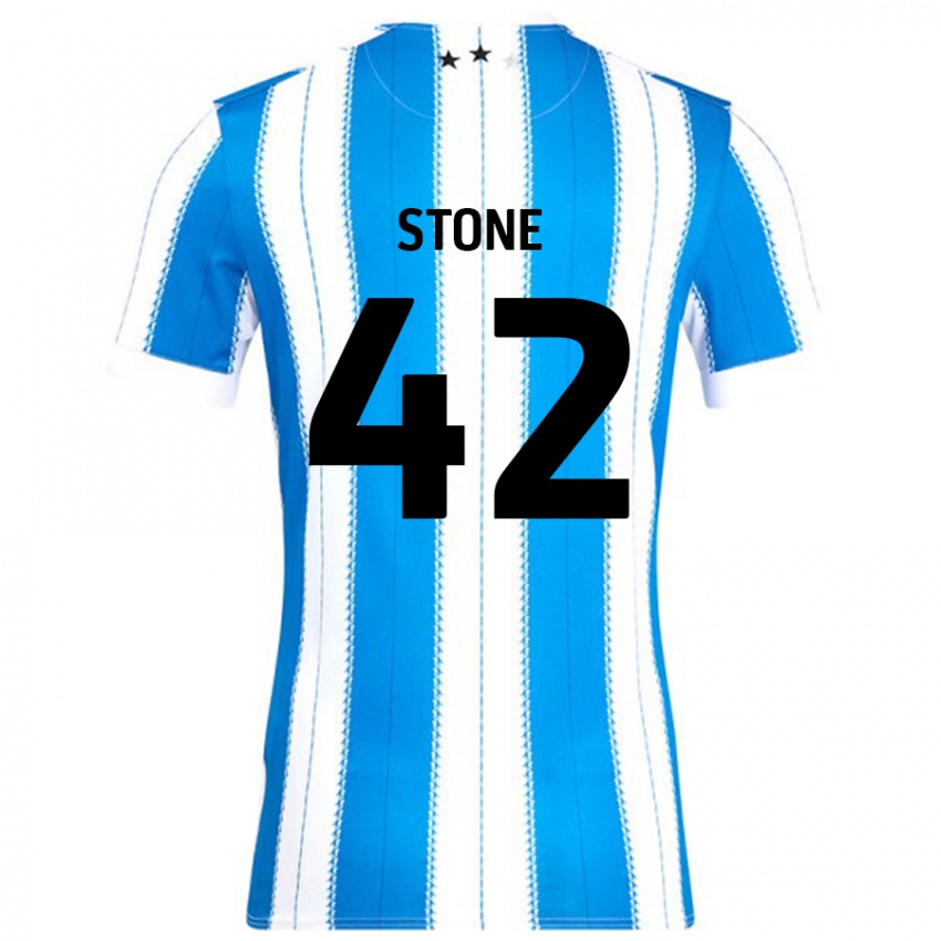 Criança Camisola Michael Stone #42 Azul Branco Principal 2024/25 Camisa Brasil